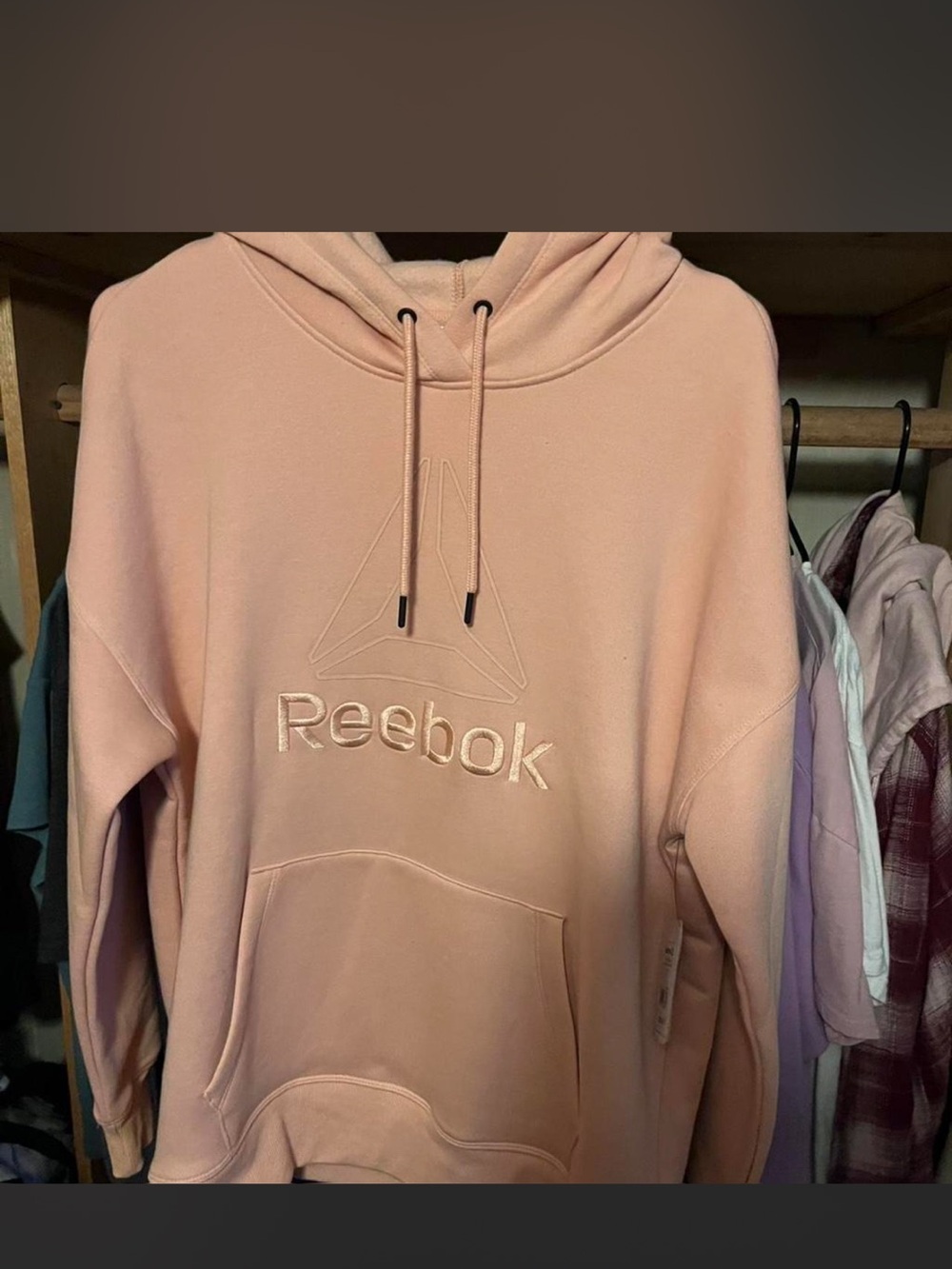 Reebok Womens Pink Hooded Sweatshirt